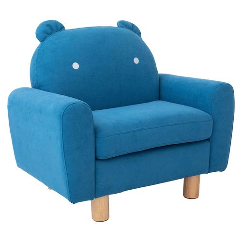 Sofá infantil Mainstays con forma de oso color azul
