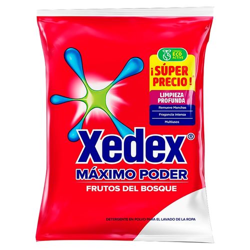 Detergente en polvo Xedex máximo poder frutos del bosque - 800 g