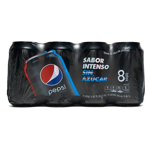 Pepsi Black 355ml Lata 8pk