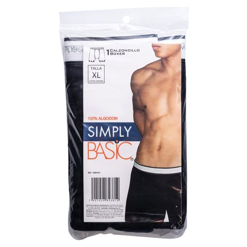 Boxer Simply Basic Caballero Negro Talla Xl