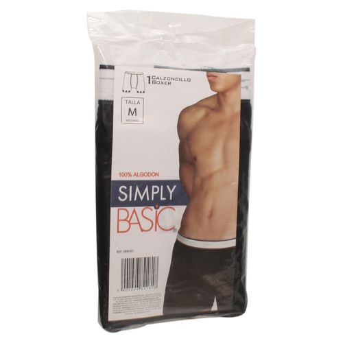 Boxer Simply Basic Caballero Negro Talla M