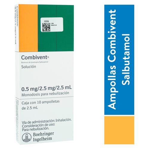 Combivent Boehringer Ing 2 5 Ml X 10 Amp Inh