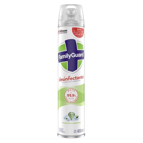 Desinfectante Family Guard Aerosol Superficies Y Ambientes Frescura Campestre - 400ml