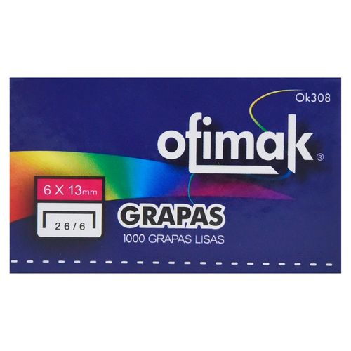 Grapas Ofimak lisas - 1000 Uds