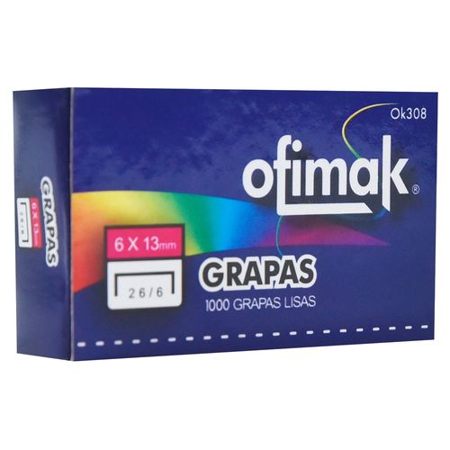 Grapas Ofimak lisas - 1000 Uds