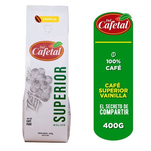 Café Molido Del Cafetal Superior, 100% Café Puro, Vainilla - 400g
