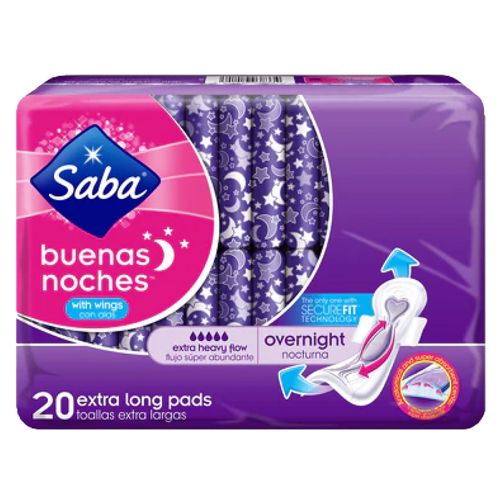 Toalla Saba Buenas Noches Extra 20u