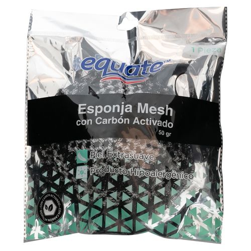 Esponja Equate Mesh Con Carbon Activado