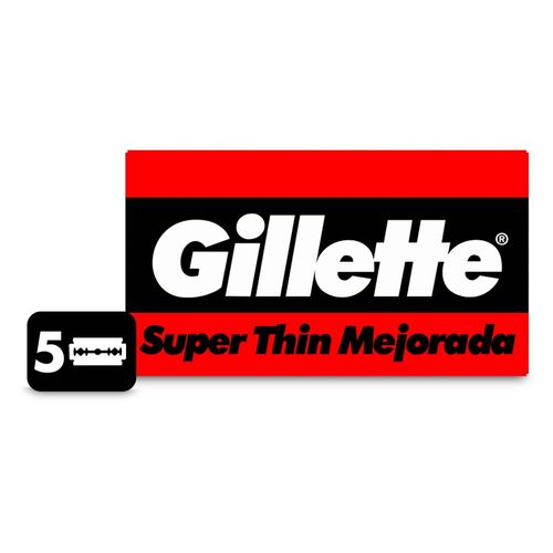 Estuche Gillette Super Thin Mejorado 5u