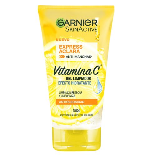 Gel Limpiador Transparente Garnier Express Aclara Vitamina C - 150 ml