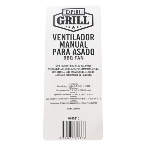 Ventilador Manual Expert Grill, para parrilla