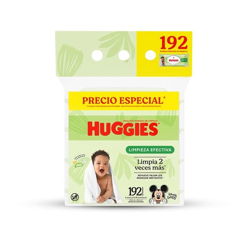 Toallas Húmedas Huggies Limpieza Efectiva 4 Pack - 48 Uds