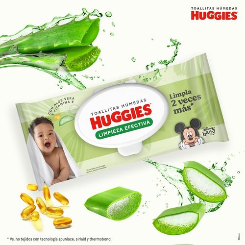 Toallas Húmedas Huggies Limpieza Efectiva 4 Pack - 48 Uds