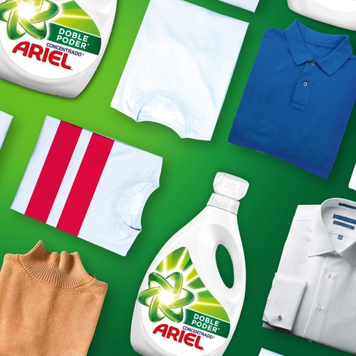Detergente Ariel Doble Poder Líquido Concentrado - 800 ml