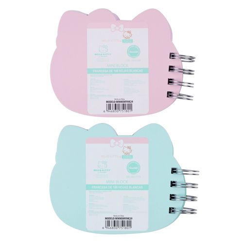 Mini block Hello Kitty de resortes - 100 hojas