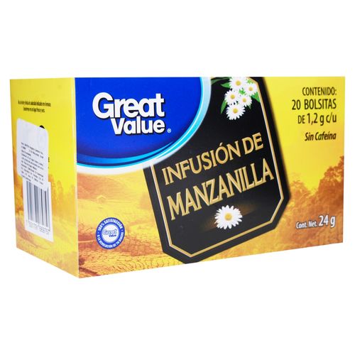 Te Great Value De Manzanilla -24gr