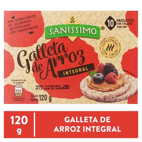 Gallet Arroz Integral Sanissim 10p 120gr