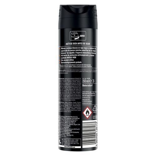 Desodorante Nivea Men  Antimanchas en Spray Black & White Invisible Ultimate - 150 ml