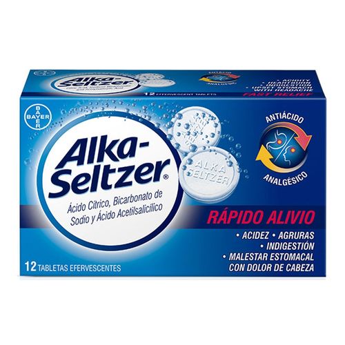 Alka Seltzer Regular caja 12 tabletas - Precio indicado por caja