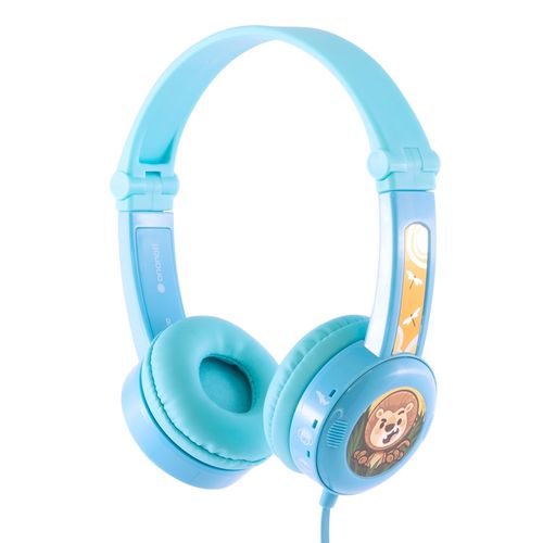 Audífono Buddyphones para niño travel azul