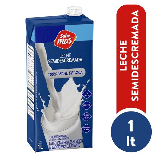 Leche Sabemas Ultrapasteurizada Semidescremada - 1000ml