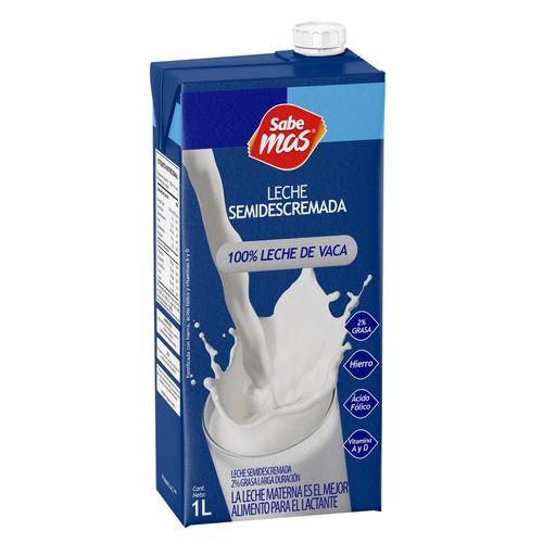 Leche Sabemas Ultrapasteurizada Semidescremada - 1000ml