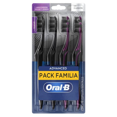 Oral B Cepillo Advanced 4Ea Con Carbon