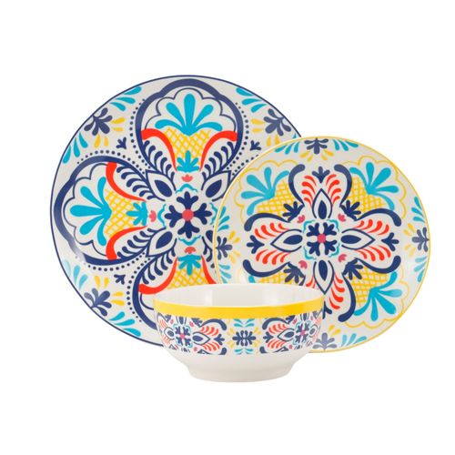Vajilla Mainstays porcelana -12 pzas