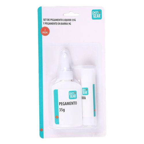 Set pegamentos Pen + Gear líquido y en barra - 2 Pzas