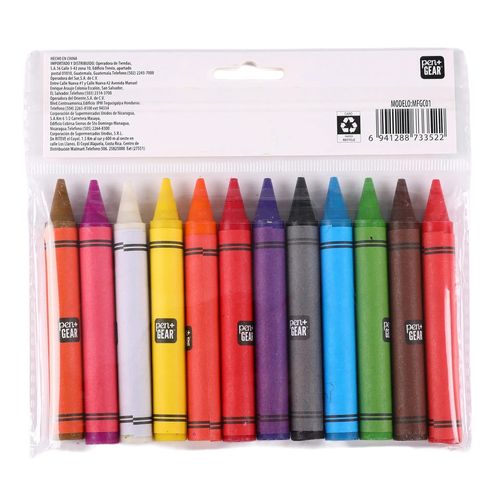 Crayolas Pen + Gear jumbo - 12 Pzas