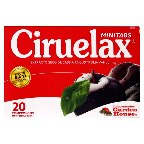 Comprimidos Recubiertos Ciruelax 75 Mg 20 Tabletas