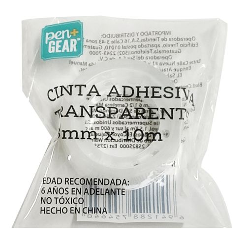 Cinta Pen + Gear adhesiva transparente