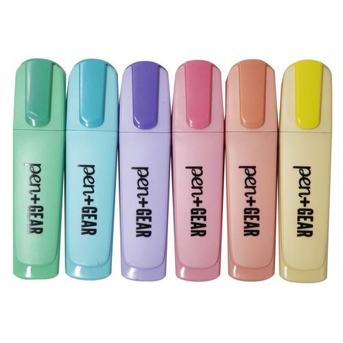 Marcadores Pen Gear colores pastel - 6 pzas