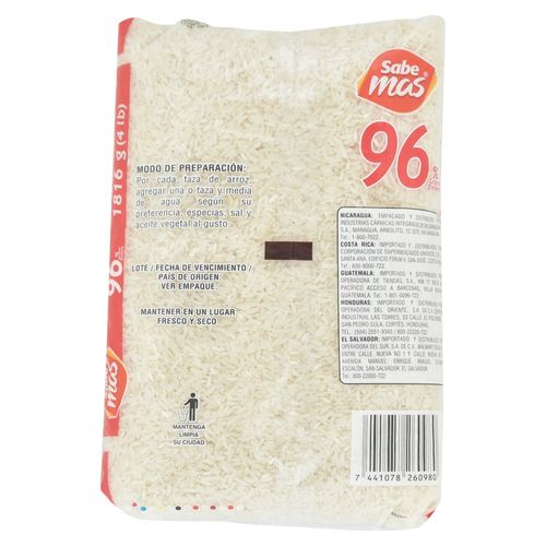 Sabemas Arroz Bolsa 96 1816Gr