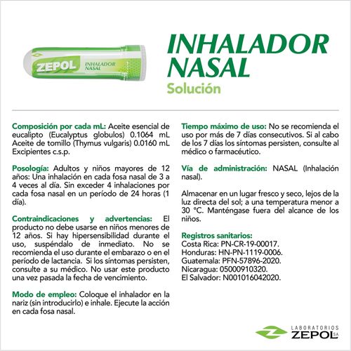 Inhalador Zepol Nasal -1ml