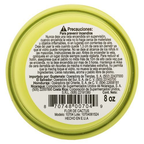 Vela Aromatica 8 Oz Flor De Cactus