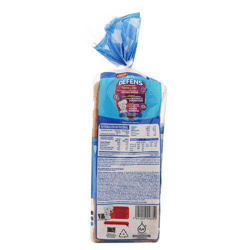 Pan  Bimbo Sandwich Blanco Mediano - 450gr