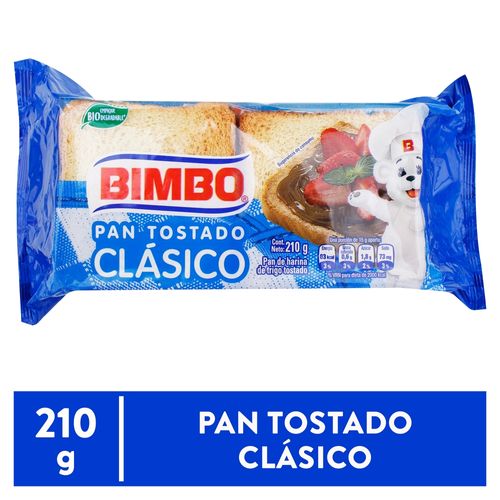 Pan Bimbo Tostado Blanco Clásico- 210gr