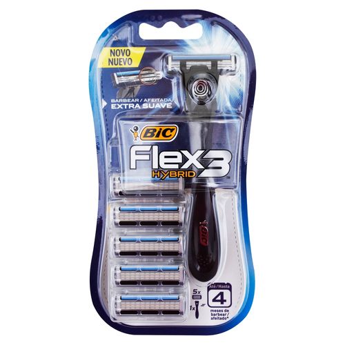 Resuradora Bic Flex Hybrid Y Repuesto 3 Unidades