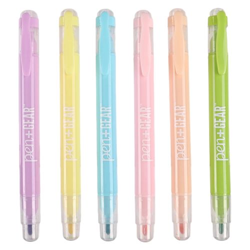Resaltadores Pen + Gear colores pastel no tóxicos - 6 Pzas