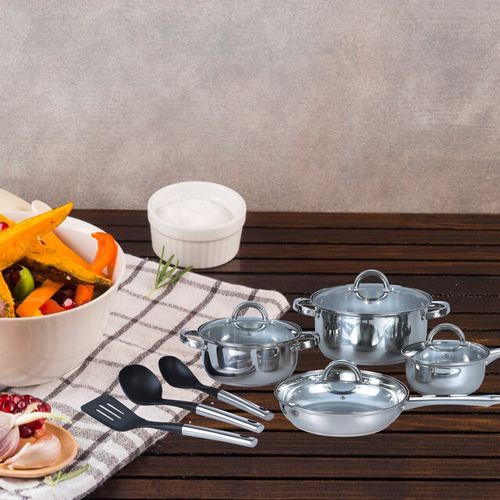 Juego Utensilios Cocina Acero Inox 11pzs