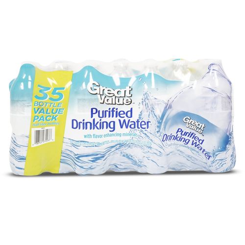 Agua Great Value purificada, 35 pack - 500 ml