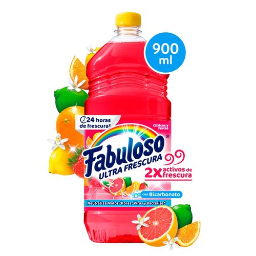 Desinfectante Multiusos Fabuloso Frescura Activa Antibacterial Bicarbonato Cítricos Y Frutas - 900ml