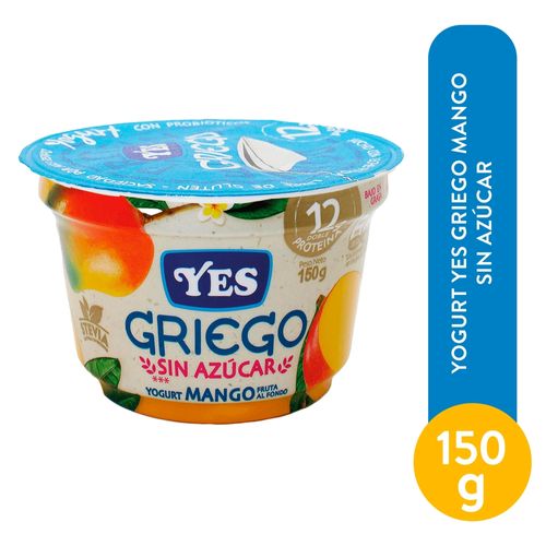 Yogurt Yes Griego Cremoso Mango Sin Azúcar -150gr