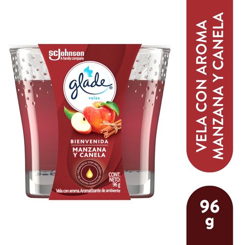 Aromatizante Vela Glade Manzana y Canela - 96gr