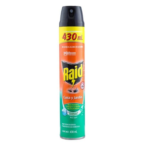 Insecticida Maraca Raid® En Aerosol Casa Y Jardín Eucalipto - 430ml