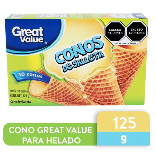 Cono Great Value Para Helado - 10 Uds - 125 g