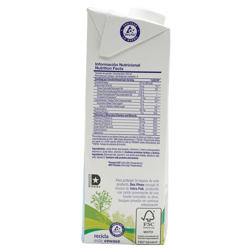 Leche Dos Pinos In Line 0% Grasa -1000 ml