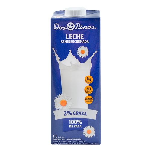 Leche Dos Pinos Semidescremada 2% Grasa - 1000ml