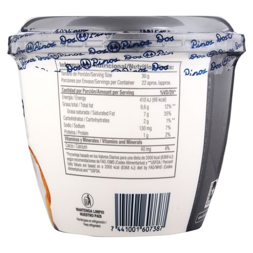 Queso crema Dos Pinos original fresco blando y pasteurizado - 650 g